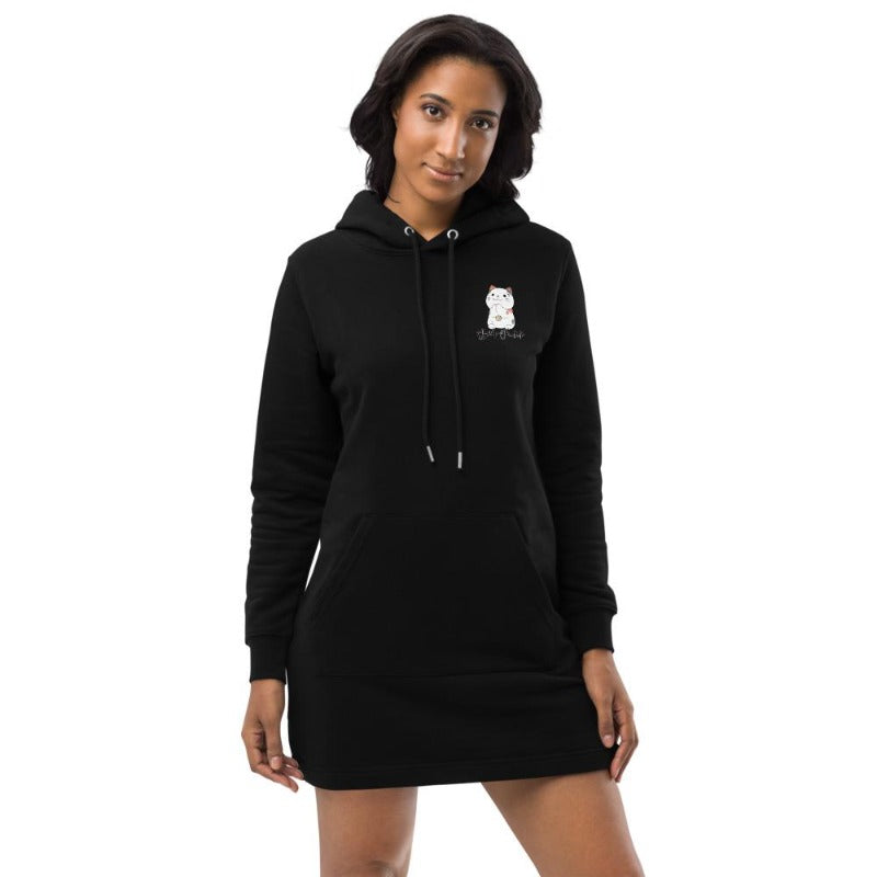 Sweat Long Noir Brodé Femme Neko