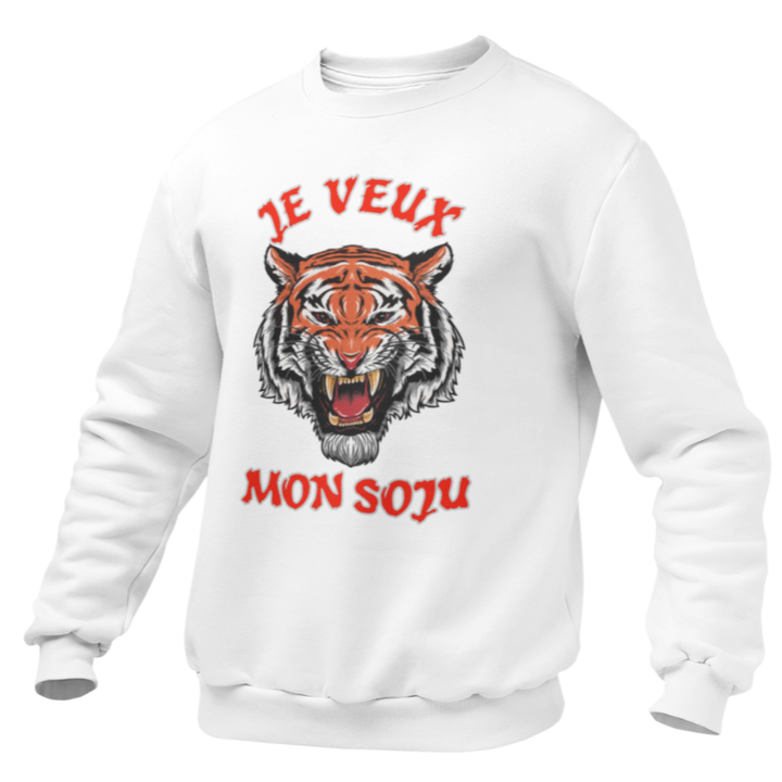 Pull Blanc " Je Veux Mon Soju"