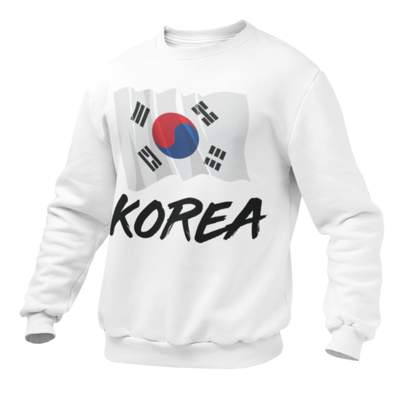 Pull Blanc Drapeau Corée du Sud