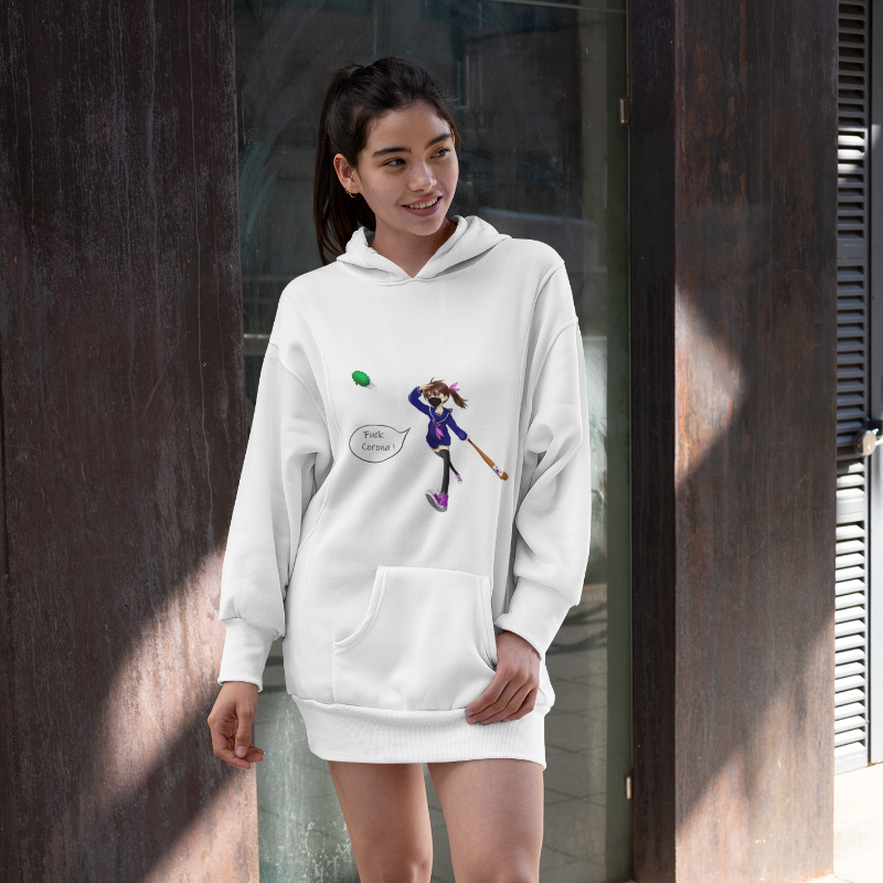 Sweat Manga Fille Coronavirus