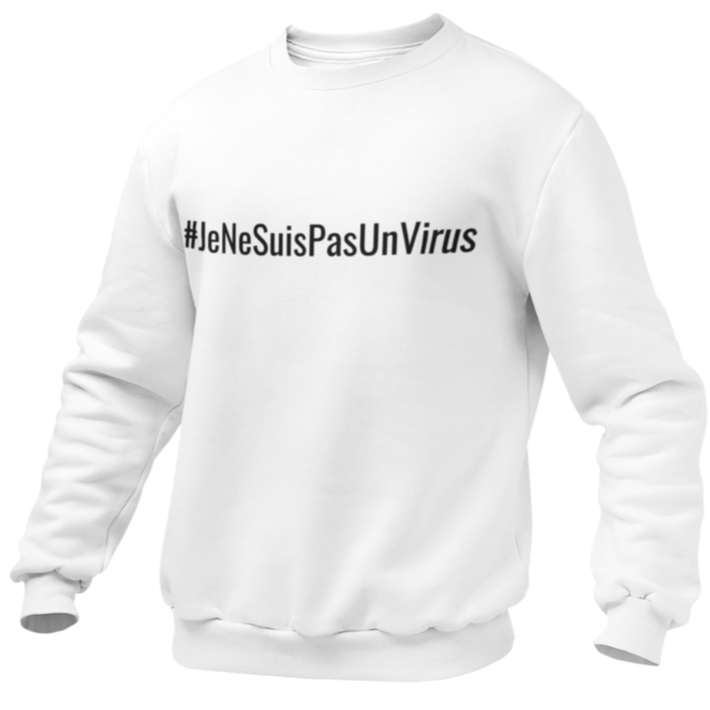 Pull Blanc Humoristique #JeNeSuisPasUnVirus