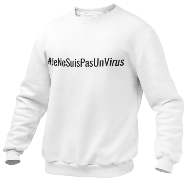 Pull Blanc Humoristique #JeNeSuisPasUnVirus