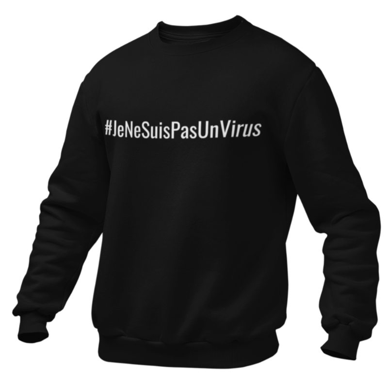 Pull Noir Humoristique #JeNeSuisPasUnVirus