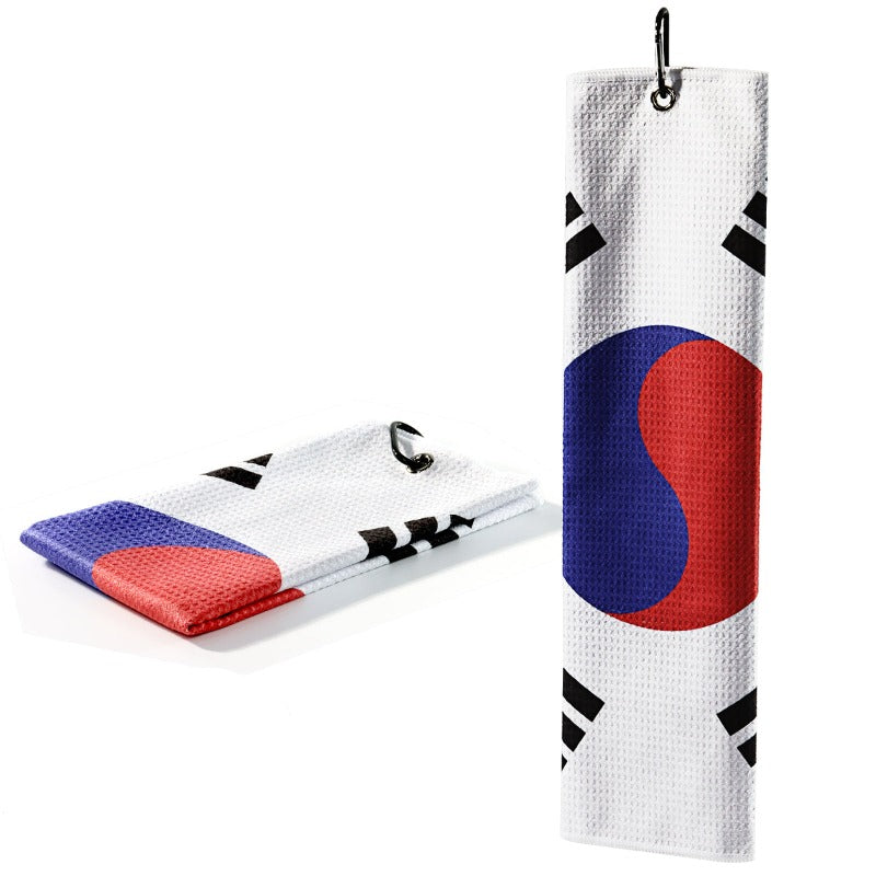 Serviette de Golf Drapeau Corée du Sud