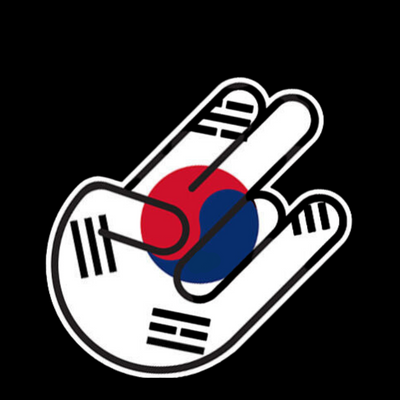 Drapeau Corée du Sud Sticker Main