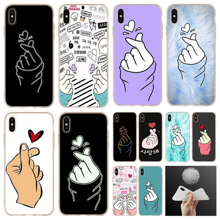 Coque I Phone Finger Heart