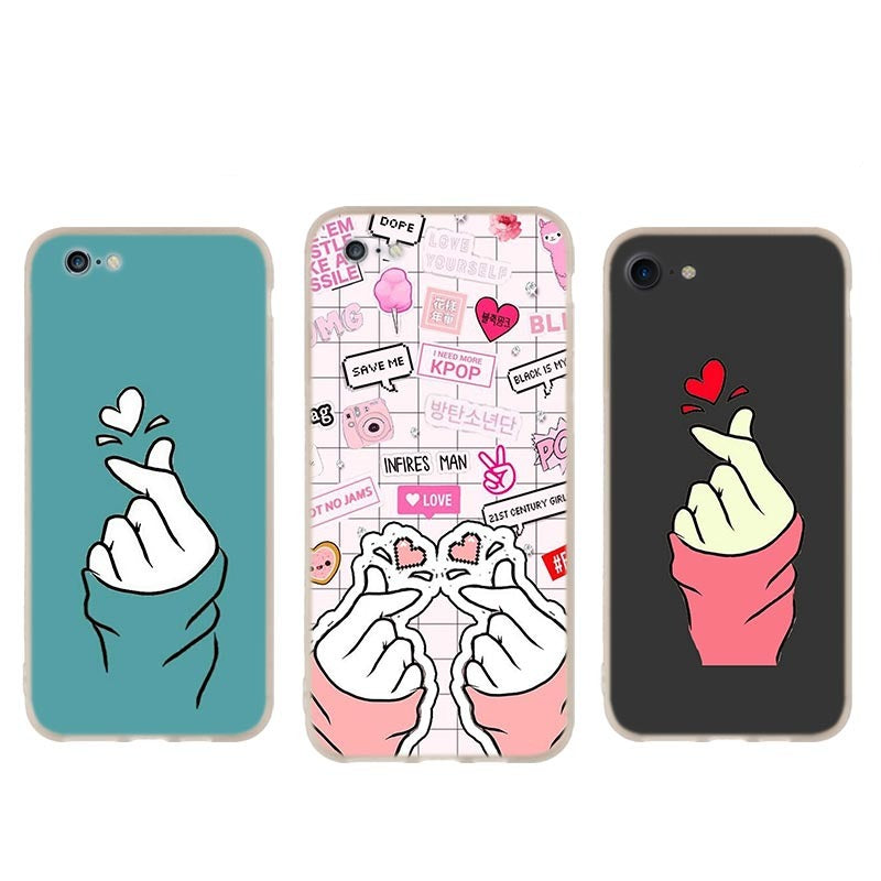 Coque I Phone Finger Heart