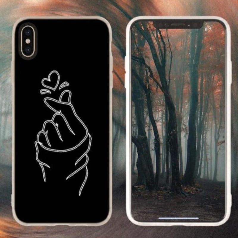 Coque I Phone Finger Heart