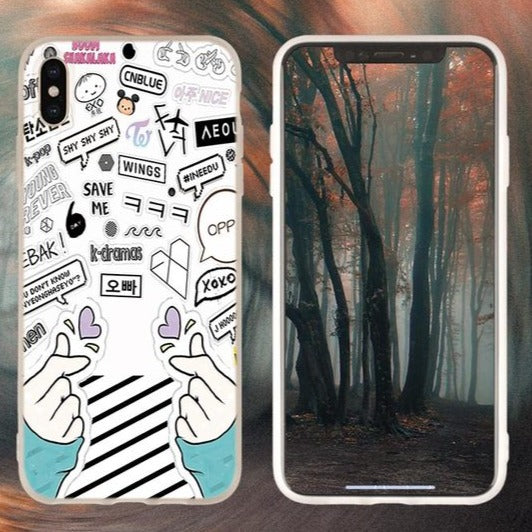 Coque I Phone Finger Heart