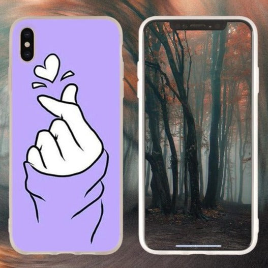 Coque I Phone Finger Heart