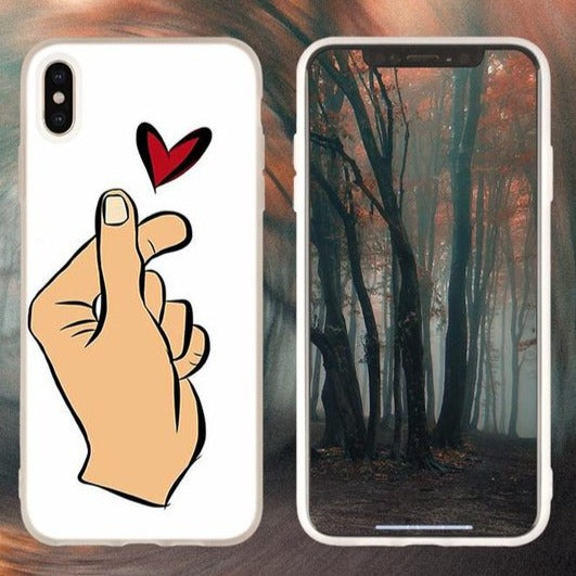 Coque I Phone Finger Heart