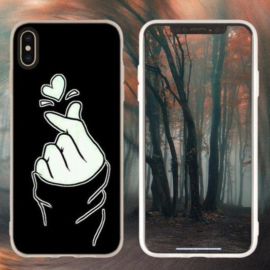 Coque I Phone Finger Heart