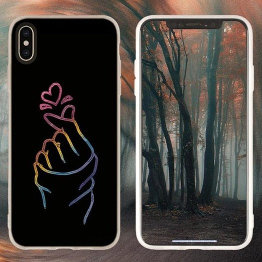 Coque I Phone Finger Heart