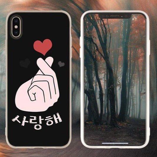 Coque I Phone Finger Heart