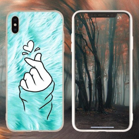 Coque I Phone Finger Heart