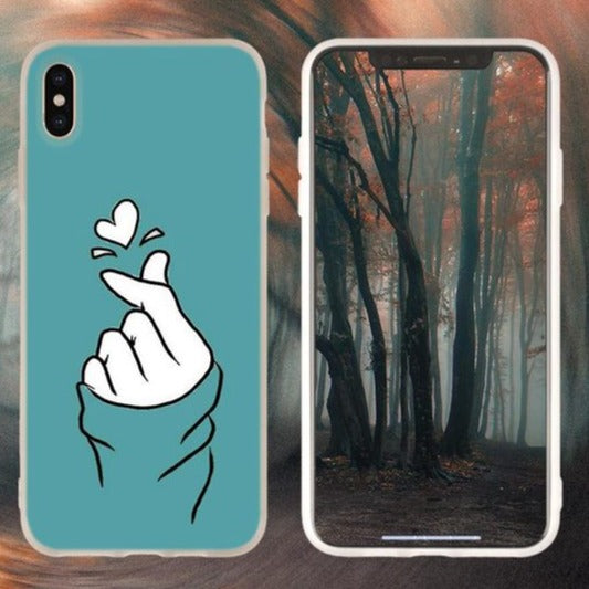 Coque I Phone Finger Heart