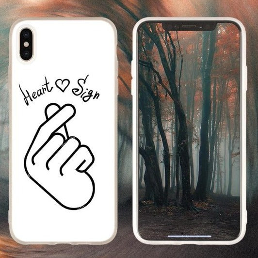 Coque I Phone Finger Heart