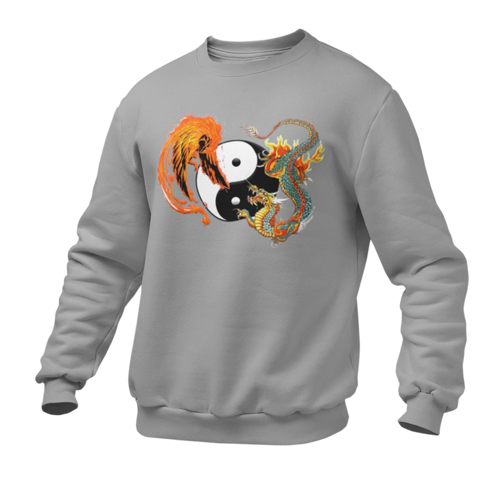 Pull Gris Yin et Yang