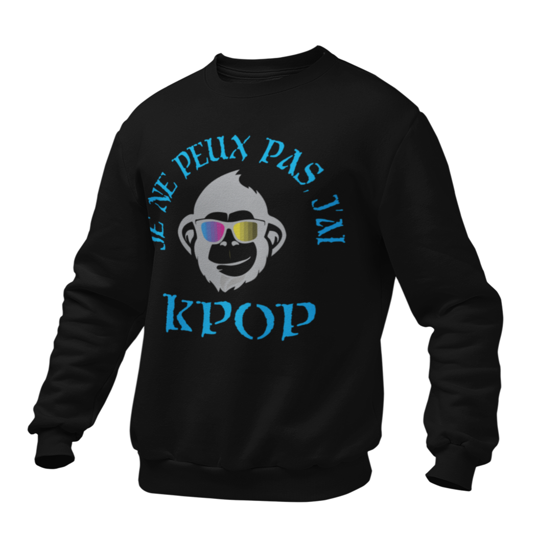 Pull Noir Je Peux Pas J'ai KPOP