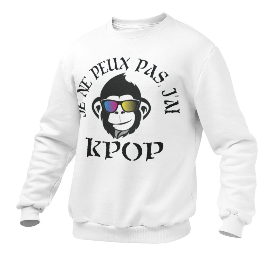 Pull Blanc Je Peux Pas J'ai KPOP