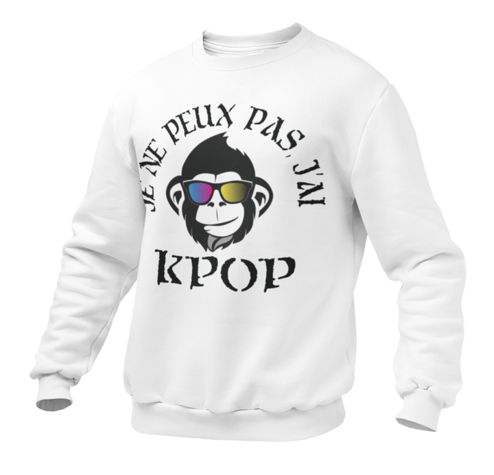 Pull Blanc Je Peux Pas J'ai KPOP