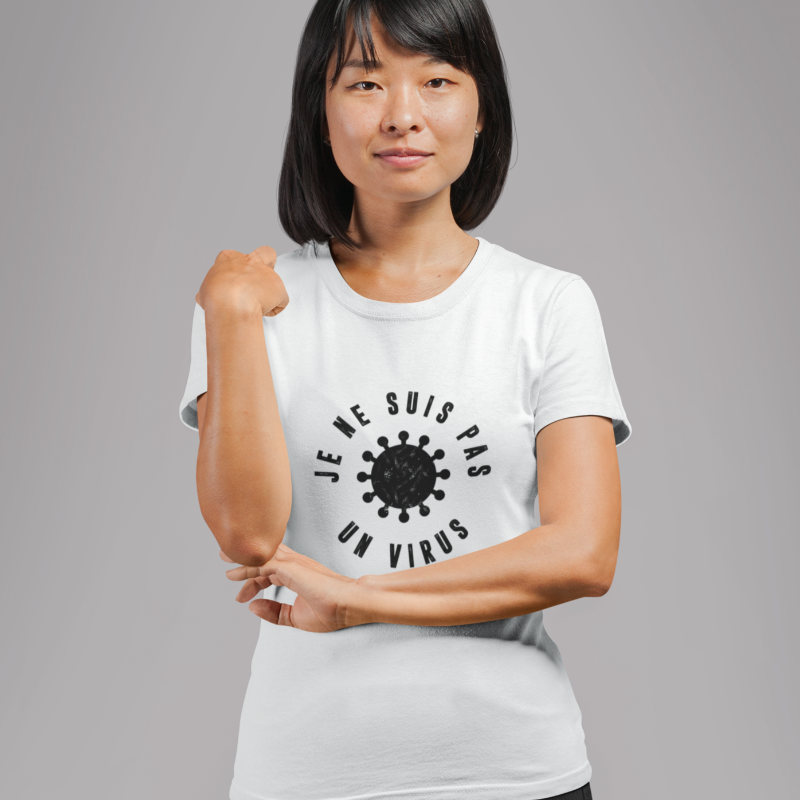 T Shirt Humoristique Je ne suis pas un virus | France Corée du Sud