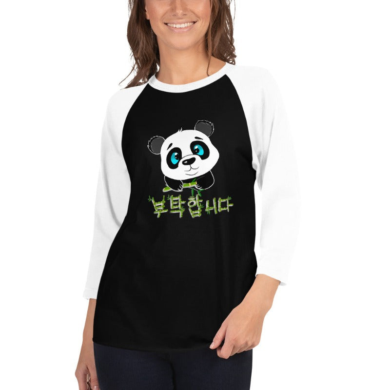 T Shirt Bicolore Panda Noir / Blanc
