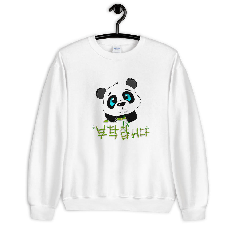 Pull Panda Print Blanc