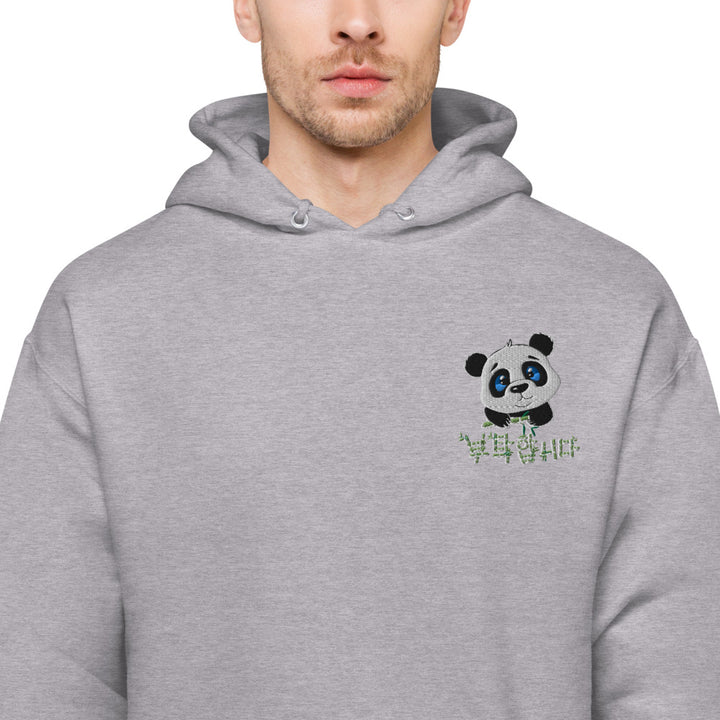 Sweat Panda Brodé Acier Clair