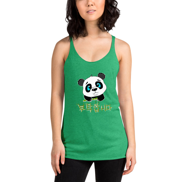 Débardeur Femme Panda Vert